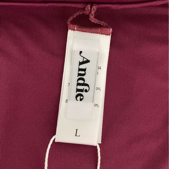 Andie Swim The Caicos Bottom Cheeky Banded Plum Bikini Bottoms M Medium NWT - Picture 6 of 8